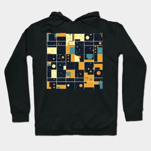 Square Universe Dimension - Infinite Nebula Seamless Pattern Hoodie